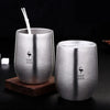Stainless Steel Water Cup 304 Cup | Anti-Fall with Cover Double-Layer | - Return Coffee Roastery