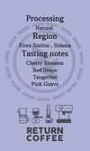 Ethiopia Elora Station Sidama 74158 Hybrid (Natural) - Return Coffee Roastery